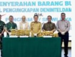 Ketua DPRD Sumsel Hadiri Penyerahan Barang Bukti Narkoba Jenis Ganja Dari Kodam II Sriwijaya ke BNNP Sumsel