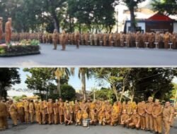 Rifandi Putra, S.STP., M.Si bersama ASN & PPPK Kecamatan Kertapati Mengikuti Apel tingkat Kota di Halaman Rumah Dinas Walikota Palembang