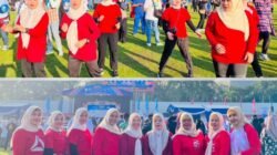 Ketua TP PKK Palembang Ikuti Senam Kreasi, Ajak Warga Hidup Sehat